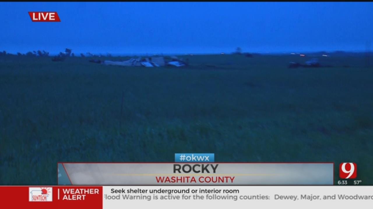 Large Tornado Does Damage Overnight In Rocky