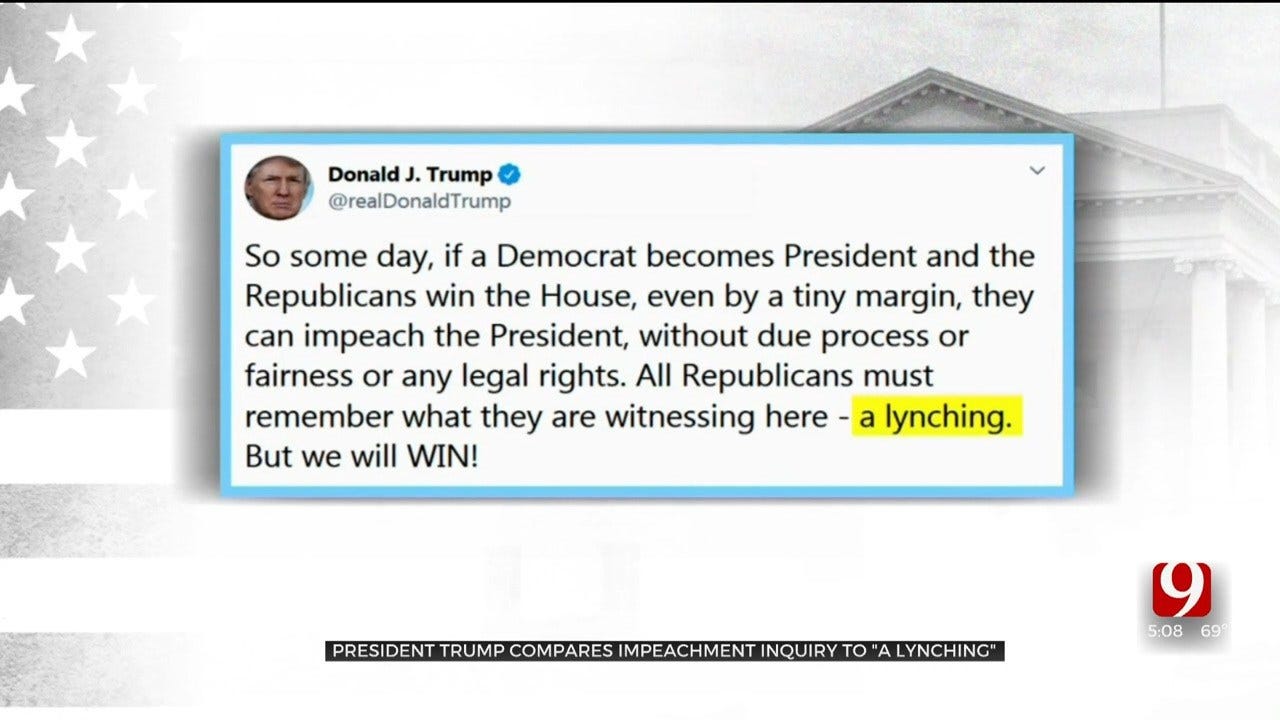 President Trump Compares Impeachment Inquiry To A 'Lynching'