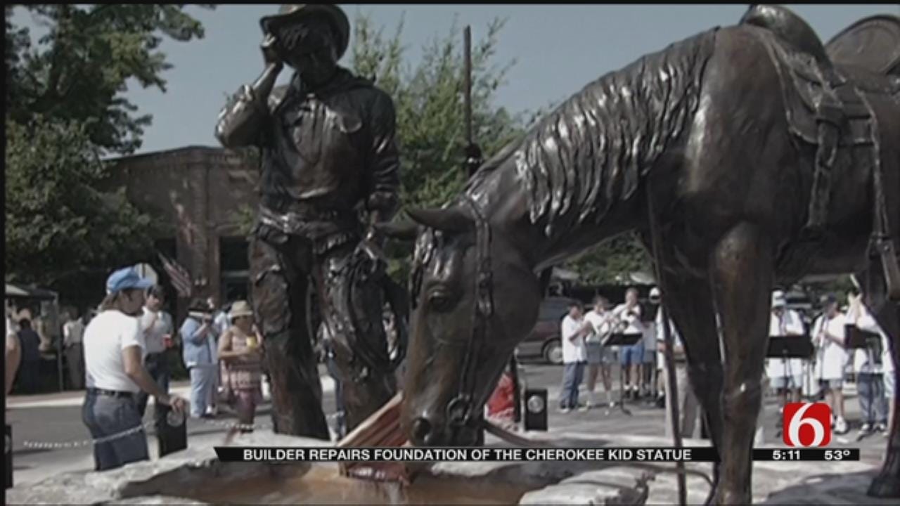 Repairs Made To Will Rogers Statue In Oologah