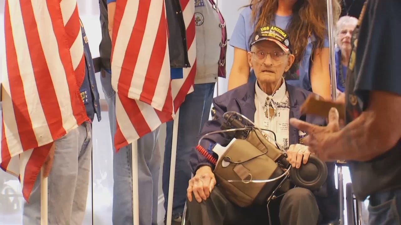 WEB EXTRA: WWII Survivor Send Off At Tulsa International Airport