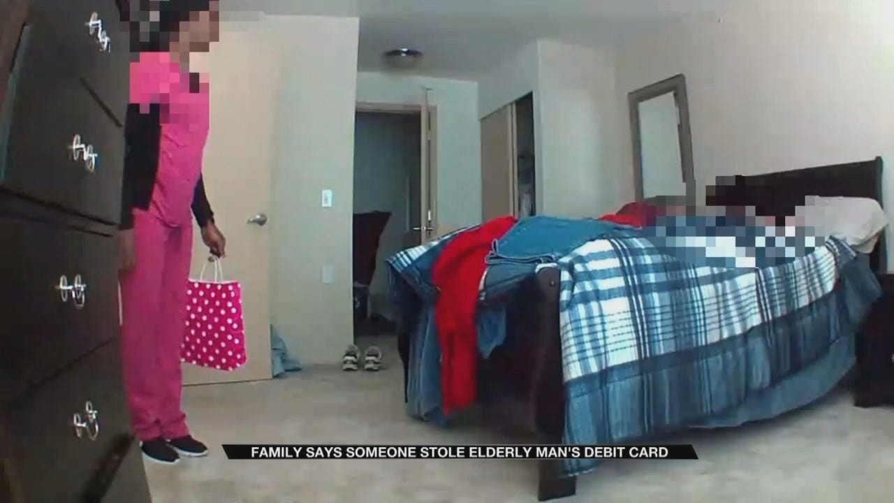 Family: Video Shows Woman Stealing From Tulsa Assisted Living Resident
