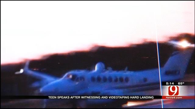 Teen Catches Plane's Hard Landing At Wiley Post Airport On Camera