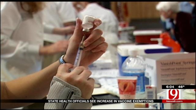 State Health Officials See Increase In Vaccine Exemptions