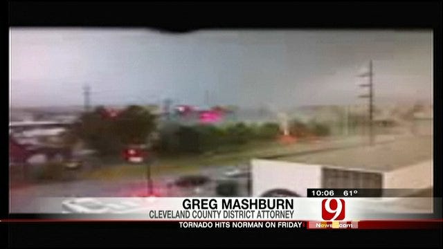 Surveillance Camera Captures Rain-Wrapped Tornado That Hit Norman