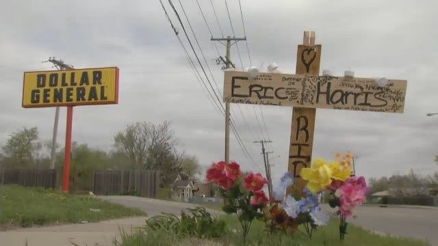 WEB EXTRA: Makeshift Memorial At Site Of Fatal North Tulsa Shooting