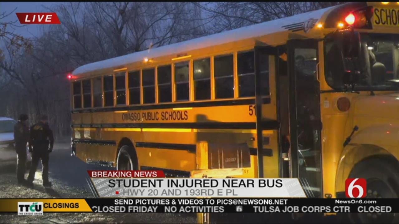Owasso Student Injured After Slipping On Ice Trying To Catch School Bus