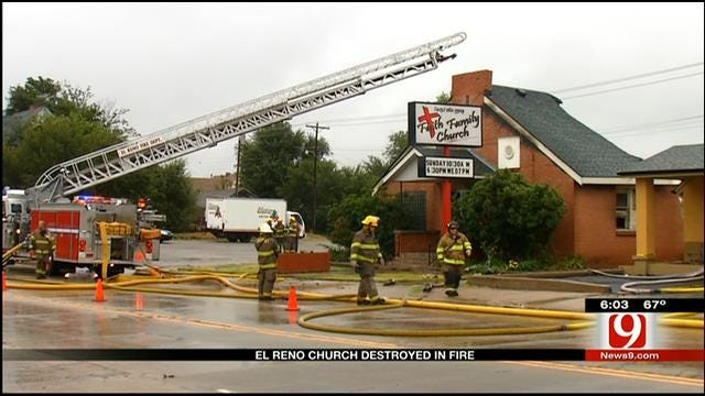 Crews Respond To Church Fire In El Reno