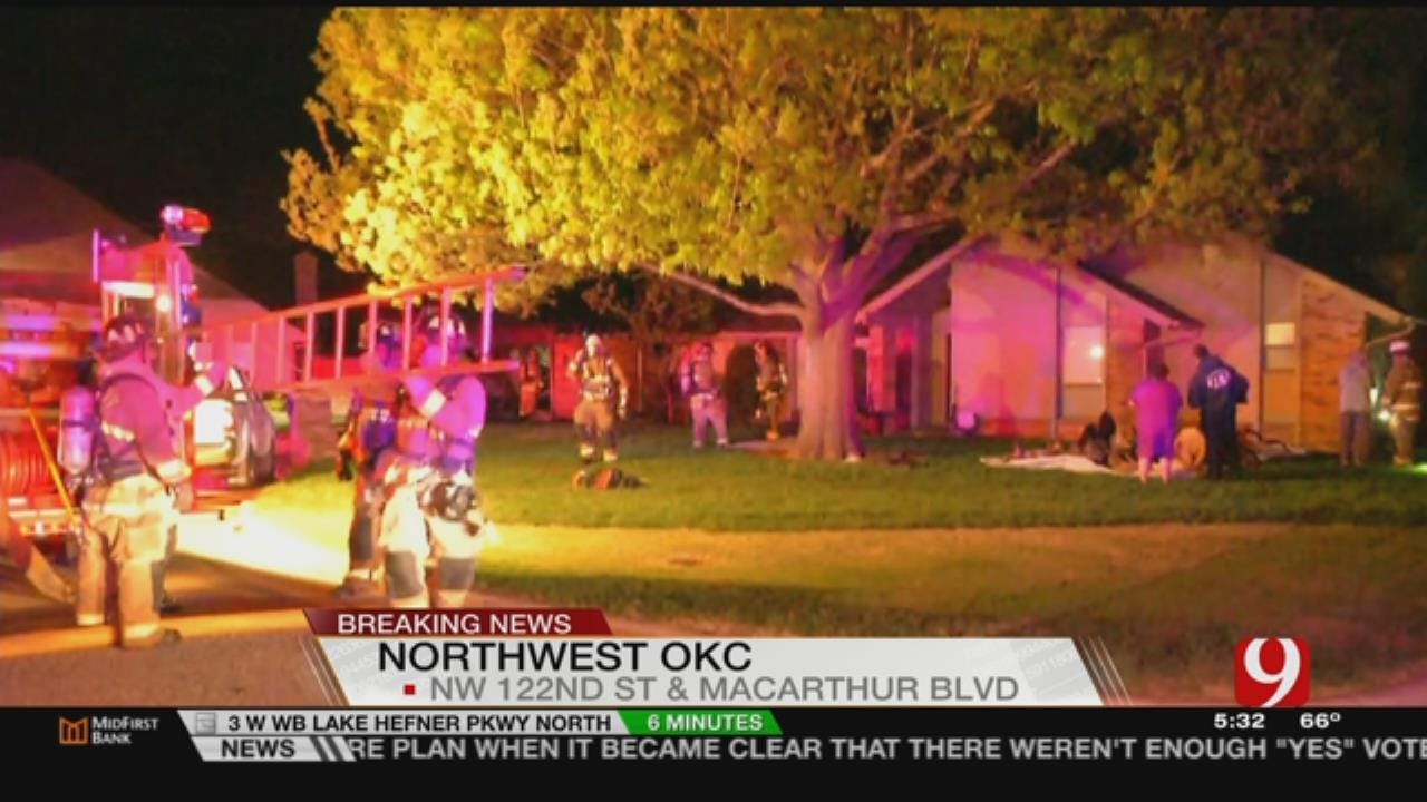 Firefighters Fight House Fire In NW OKC