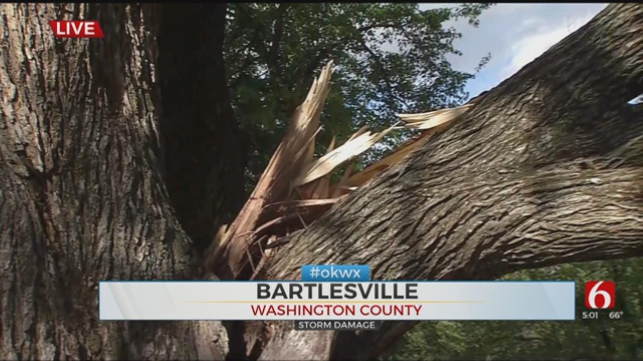 WATCH: Bartlesville Residents Cleaning Up After Storm Sweeps Through