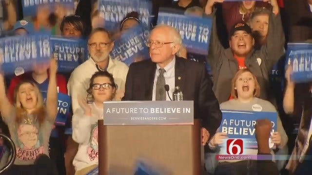 WEB EXTRA: Part 1 Of Bernie Sanders Addressing Tulsa Crowd