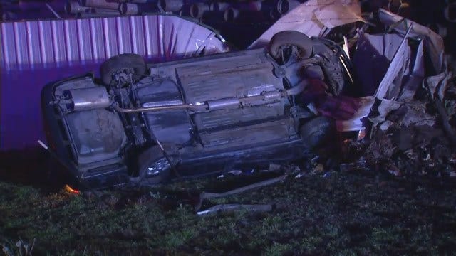 WEB EXTRA: Video From Scene Of Crash On Highway 75 Near Apache