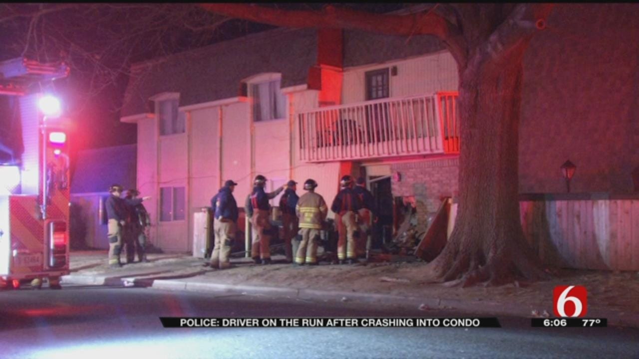 Driver Speeds Off After SUV Slams Into Tulsa Apartment Building