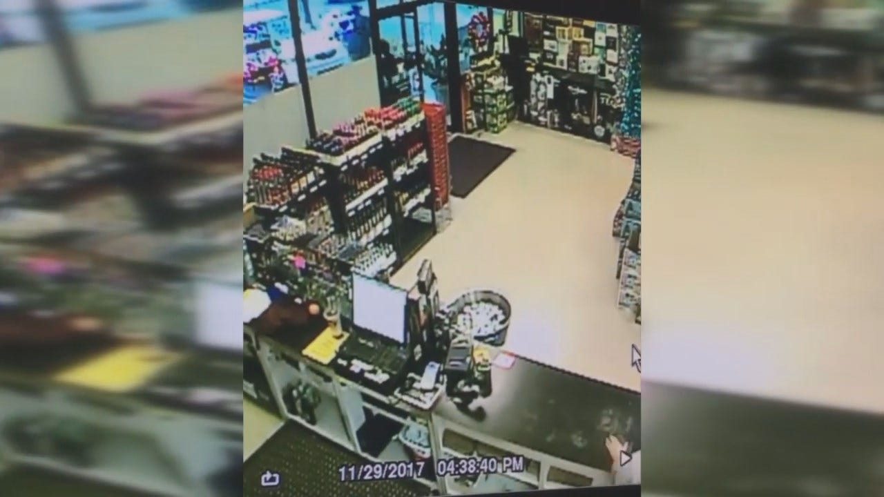 WEB EXTRA: Tulsa Liquor Store Surveillance Video