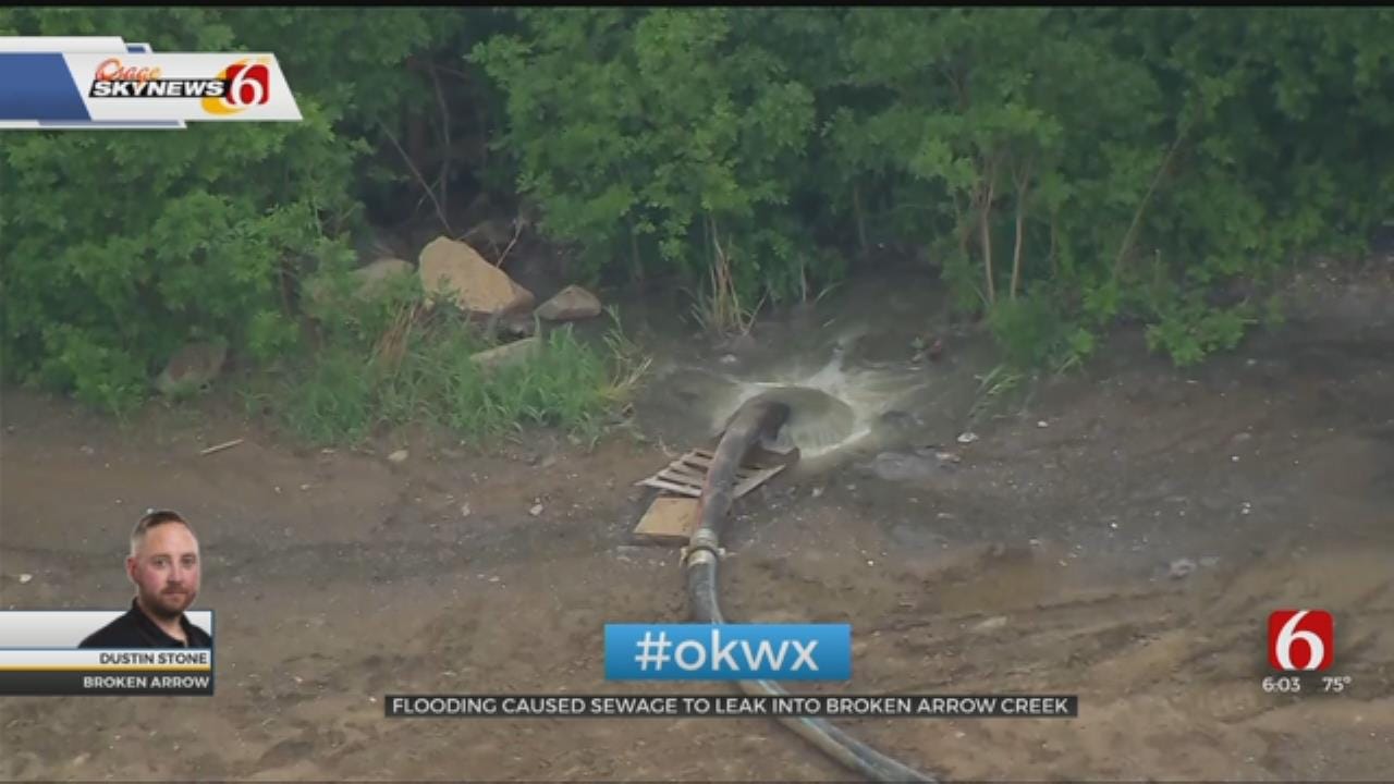 Raw Sewage Leaks Into Creek Near Broken Arrow