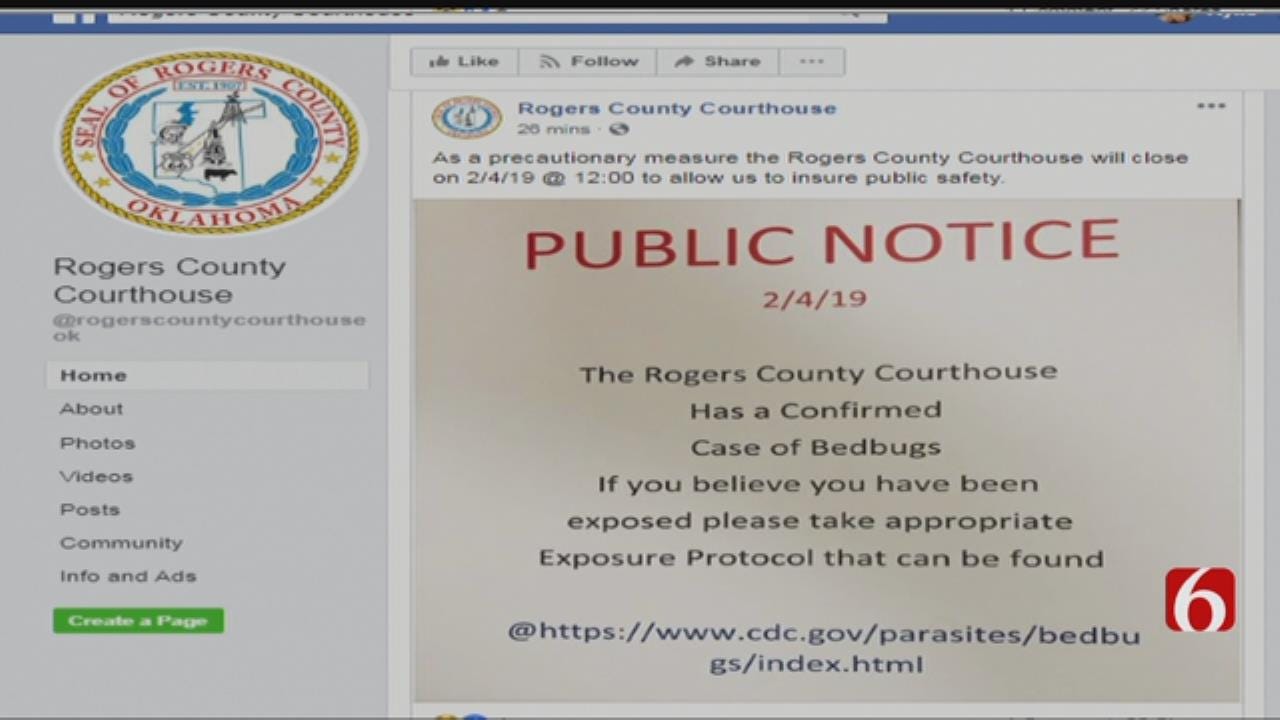 Bedbugs Close Rogers County Courthouse