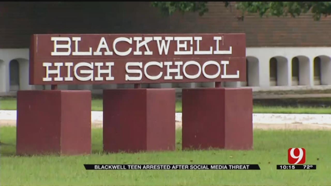 Blackwell Teen Arrested After social Media Threat