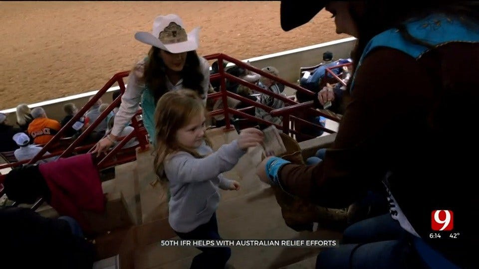 Oklahomans At International Finals Rodeo Help With Australian Wildfire Relief Efforts