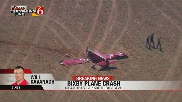 Osage SkyNews 6 HD Flies Over Bixby Plane Crash