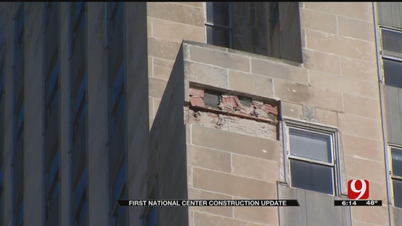Falling Limestone, Fire To Blame For Crumbling Bank In Downtown OKC