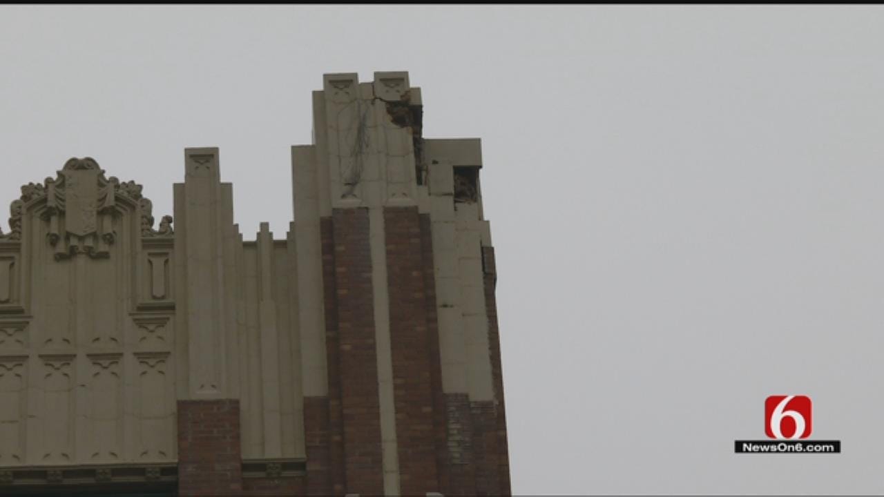 Lightning Strike Damages Downtown Tulsa Church