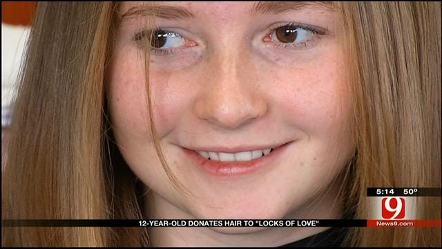 12-Year-Old Girl Donates Hair