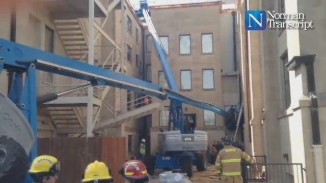 WEB EXTRA Norman Transcript Video Of Scene Of Construction Accident