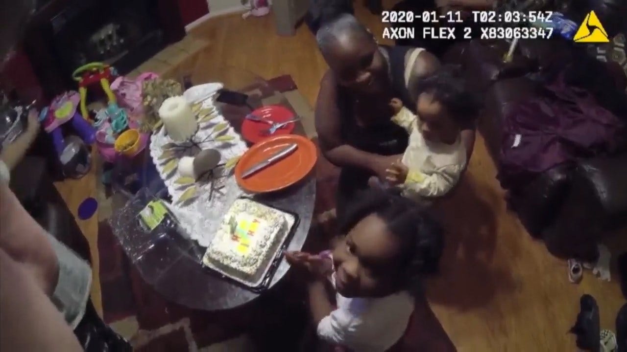 Bodycam Footage Shows Officers Helping Mom Celebrate Daughter's 1st Birthday