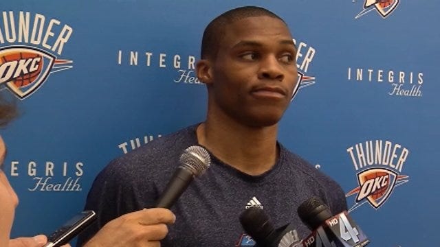Thunder Practice: Russell Westbrook Interview