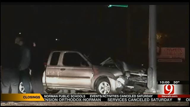 Multiple Crashes Reported As Ice Rains Down On OKC Metro
