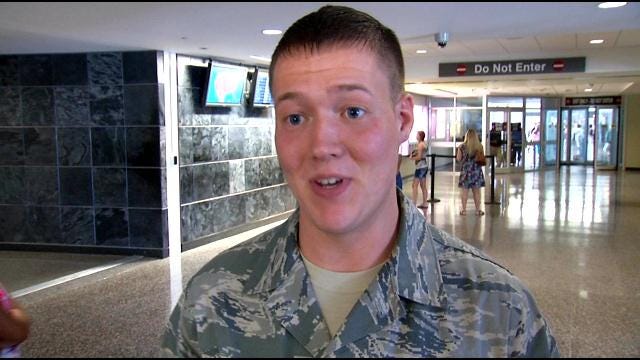 Oklahoma Airman Returns Home After 18 Months Abroad