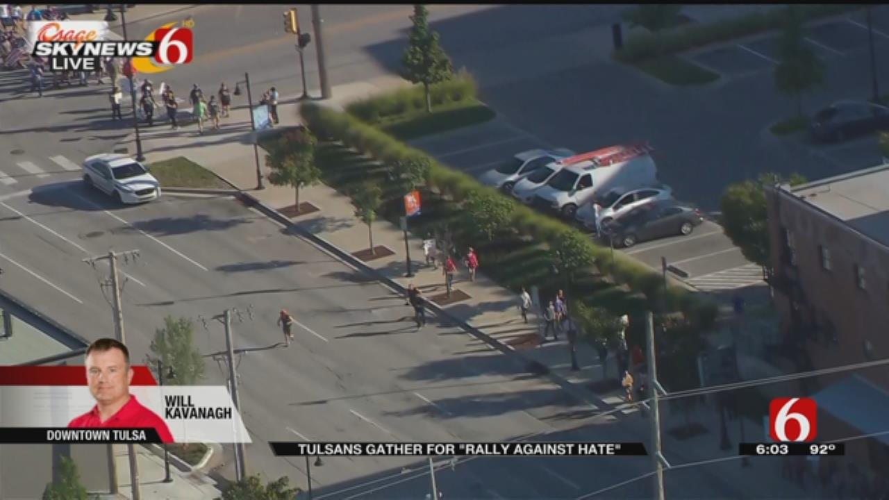 Web Extra: Rally Against Hate In Downtown Tulsa