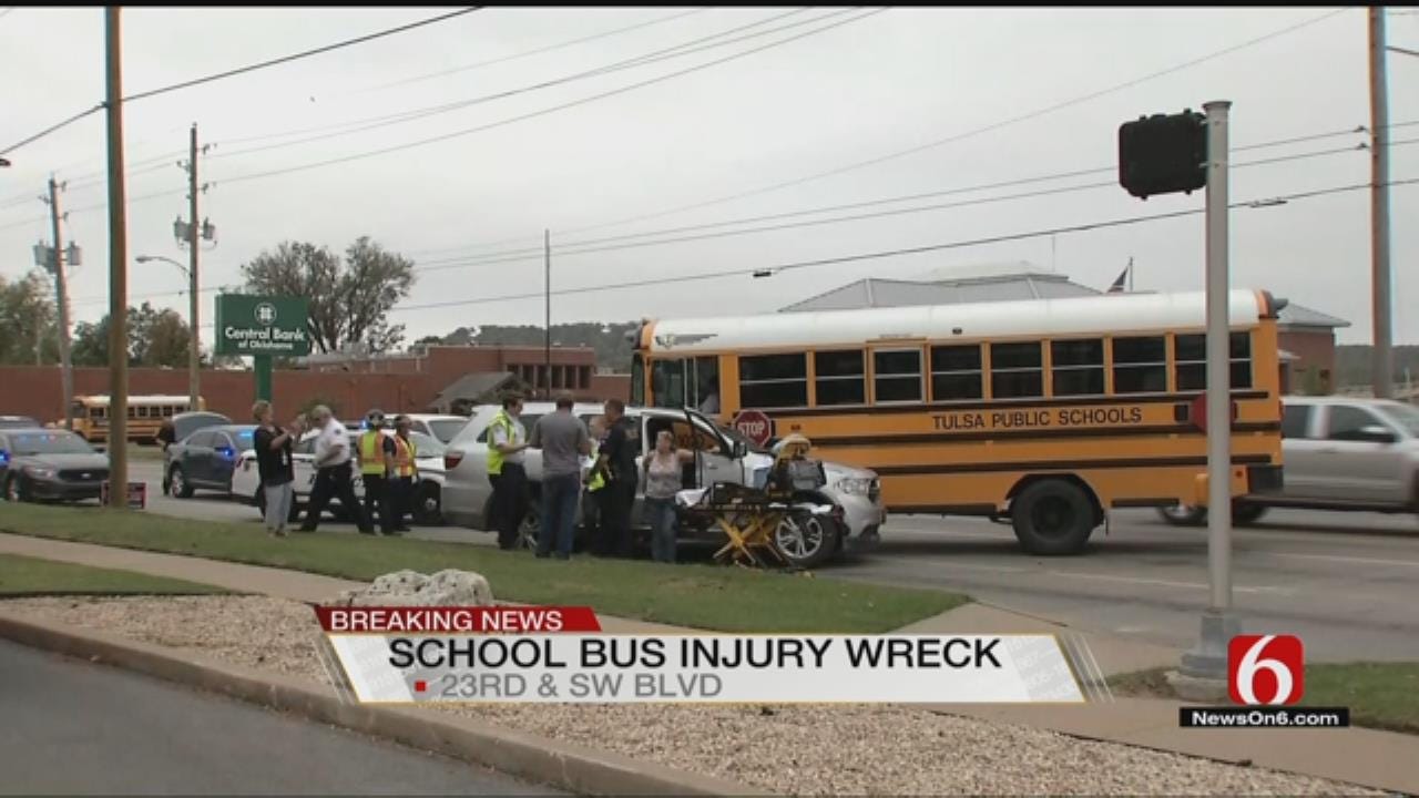 Tulsa Public School Bus, SUV Collide