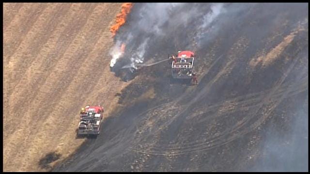 SkyNews 9 Captures Grassfire In Cleveland County