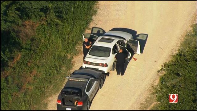 WEB EXTRA: Bob Mills SkyNews 9 Flies Over Scene Where Police Chase Ended In Purcell
