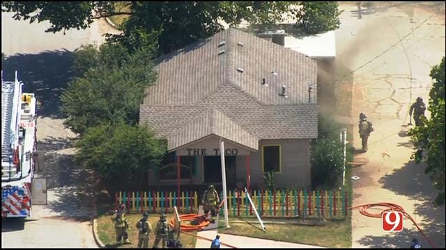 WEB EXTRA: SkyNews 9 Flies Over Fire At 'The Taco' Restaurant