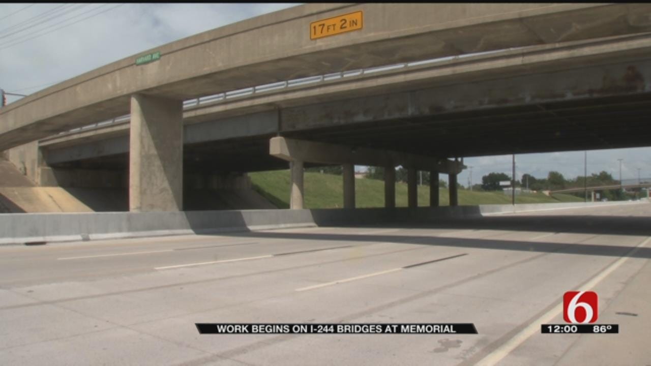 Bridge Work Begins On Tulsa's I-244