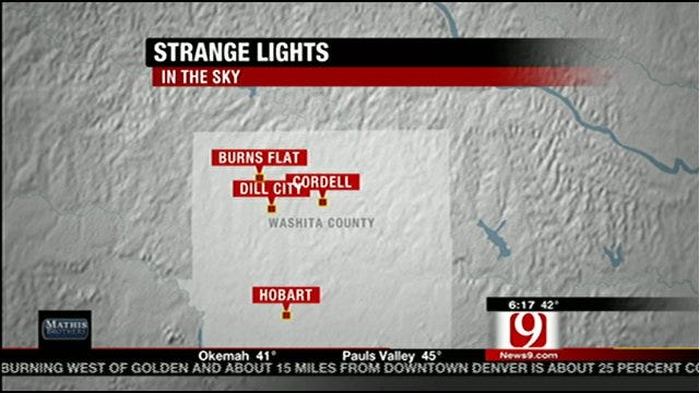 Numerous Reports Of Strange Lights In The Western Oklahoma Sky