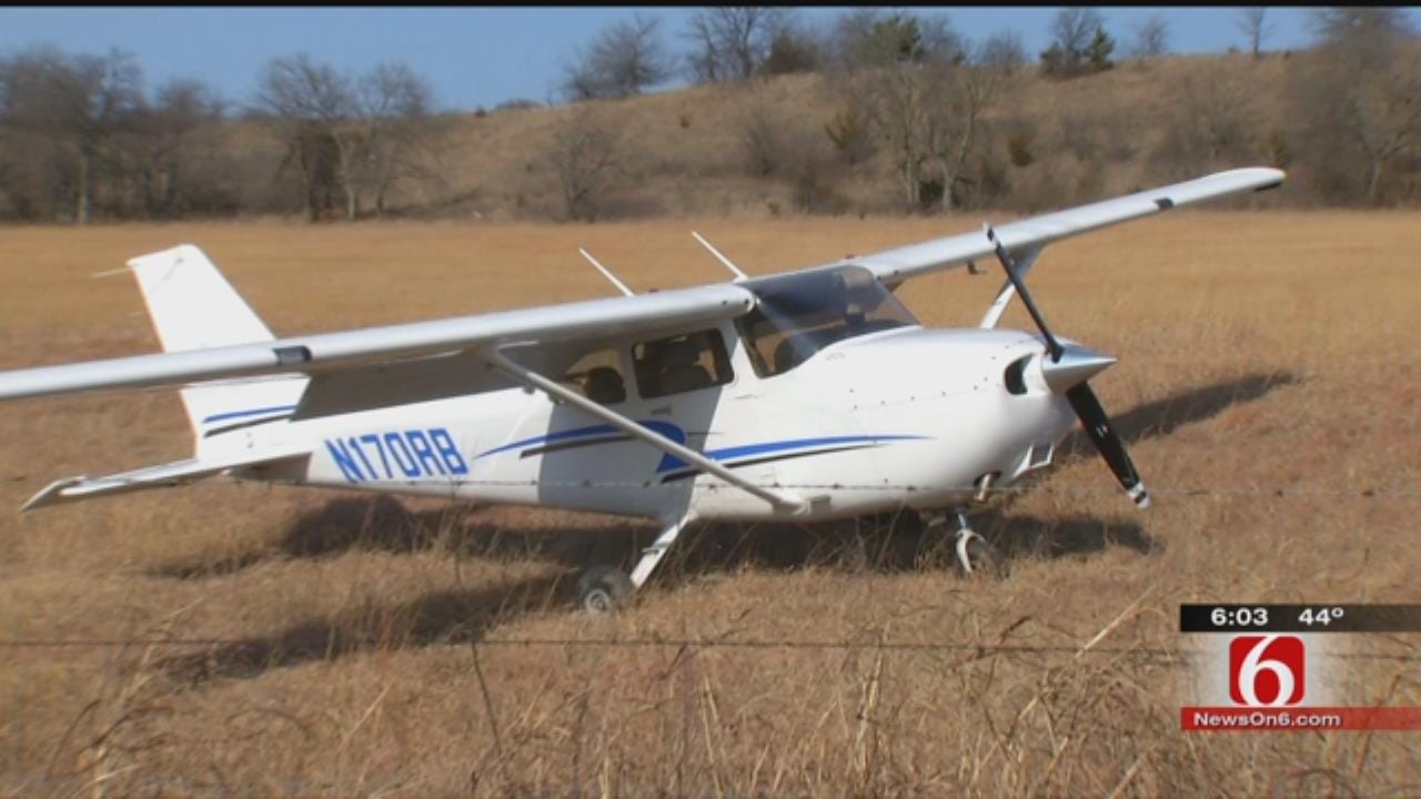 Plane Makes Emergency Landing In East Tulsa Field