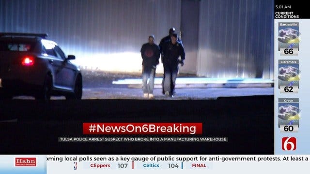 WATCH: Employee Holds Suspected Tulsa Burglar At Gunpoint