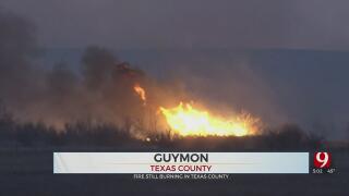 Fire Crews Continue Work On Guymon Wildfire