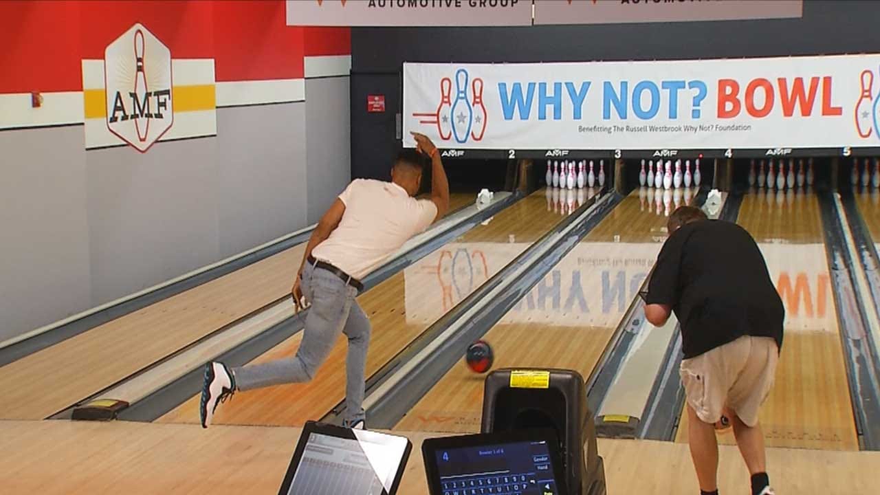 WATCH: Russell Westbrook Bowls In Honor Of 'Why Not?' Event