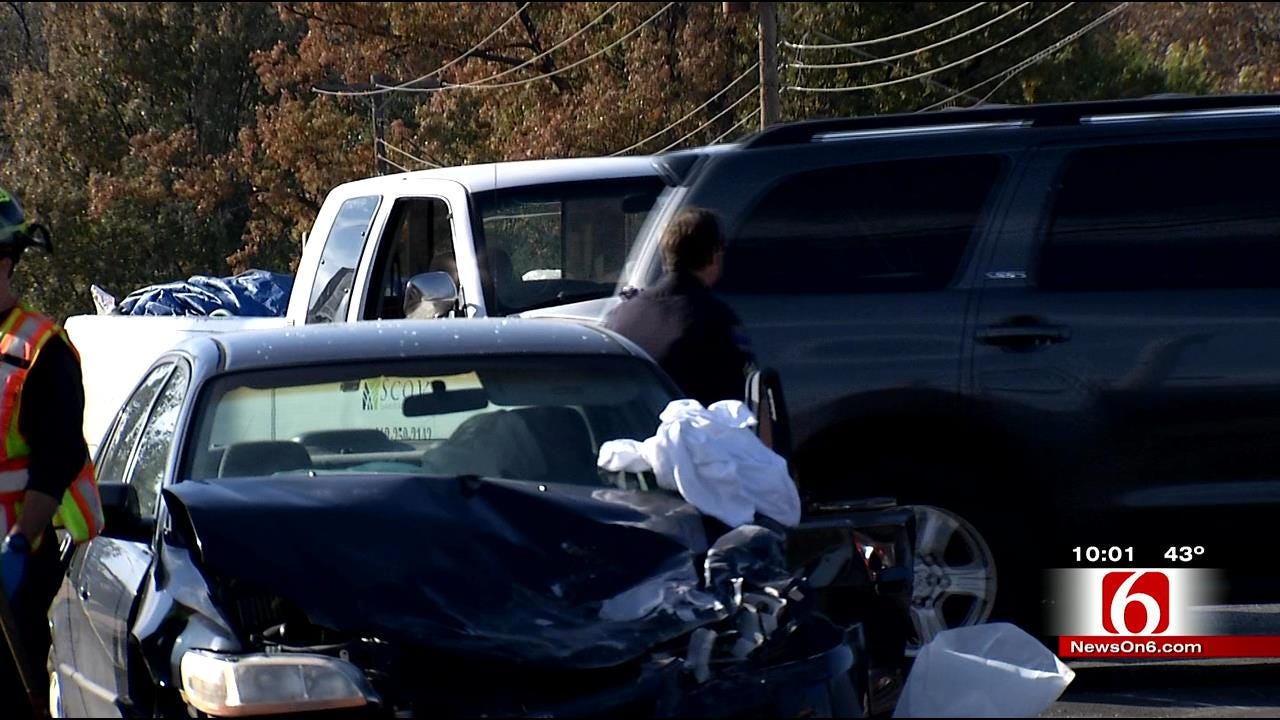 Tulsa Police Chase Ends In Crash; 4 Taken To Hospital