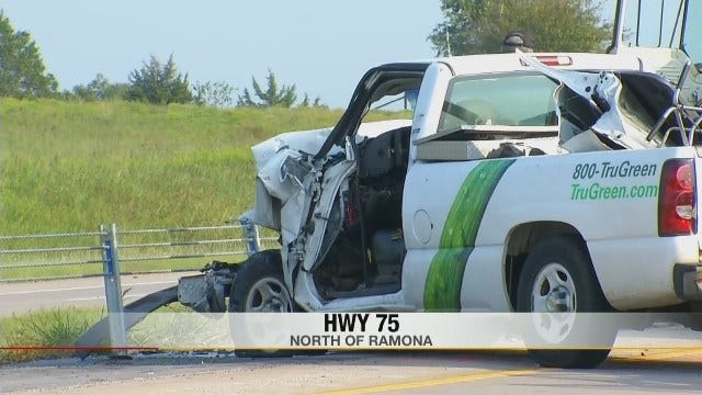Driver Injured After Rear-Ending Dump Truck Near Ramona