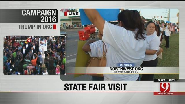 Dream Act Oklahoma Members Protest Donald Trump's Visit To State Fair
