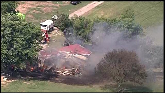 Osage SkyNews 6 Over Structure Fire Outside Of Porter
