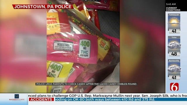 Police Urge Parents To Check Halloween Candy After THC-Laced 'Nerds Rope' Edibles Found