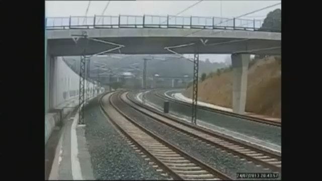 WEB EXTRA: Closed Circuit TV Footage Of Spain Train Crash