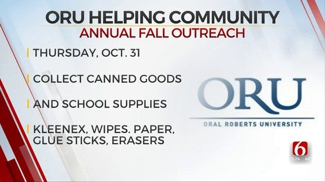ORU Students Collecting Canned Goods, School Supplies On Halloween