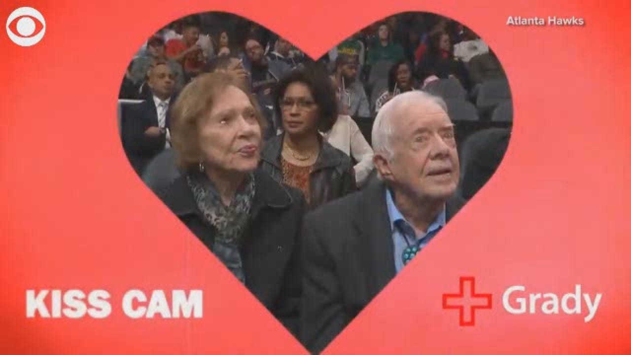 Former President Carter, First Lady Caught On Kiss Cam