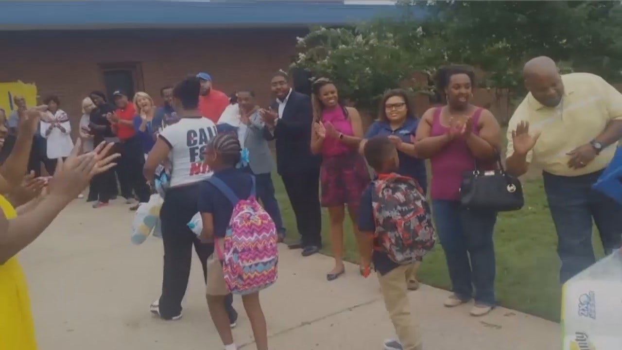 WEB EXTRA: Students Get A Big Welcome Back At One Tulsa Charter School